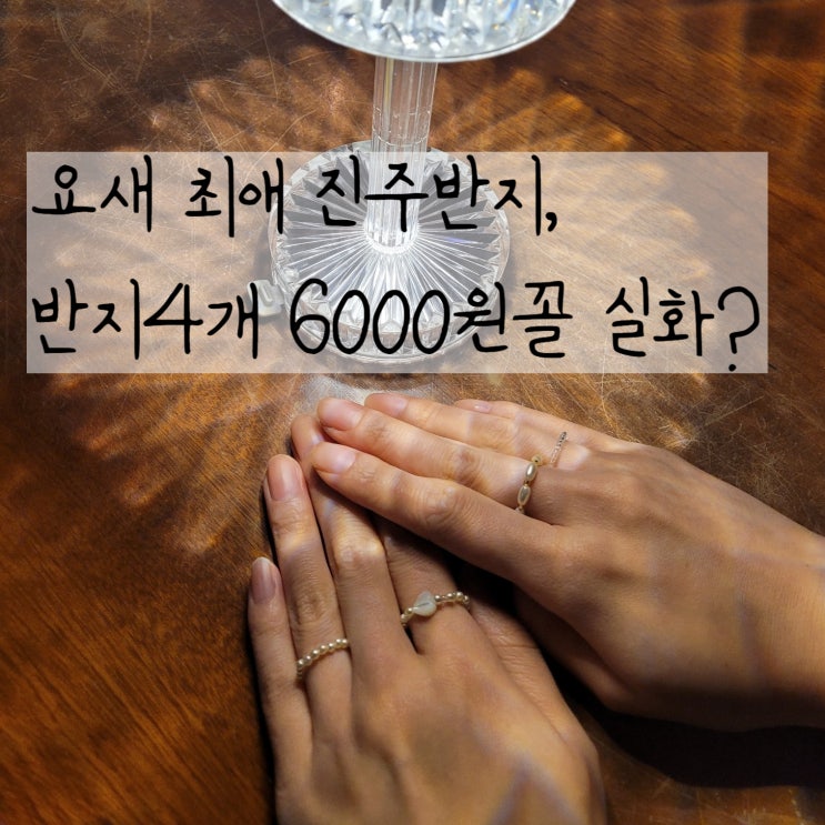 진주반지 세개에 6000원도 안하는거 실화 여자 데일리반지 추천
