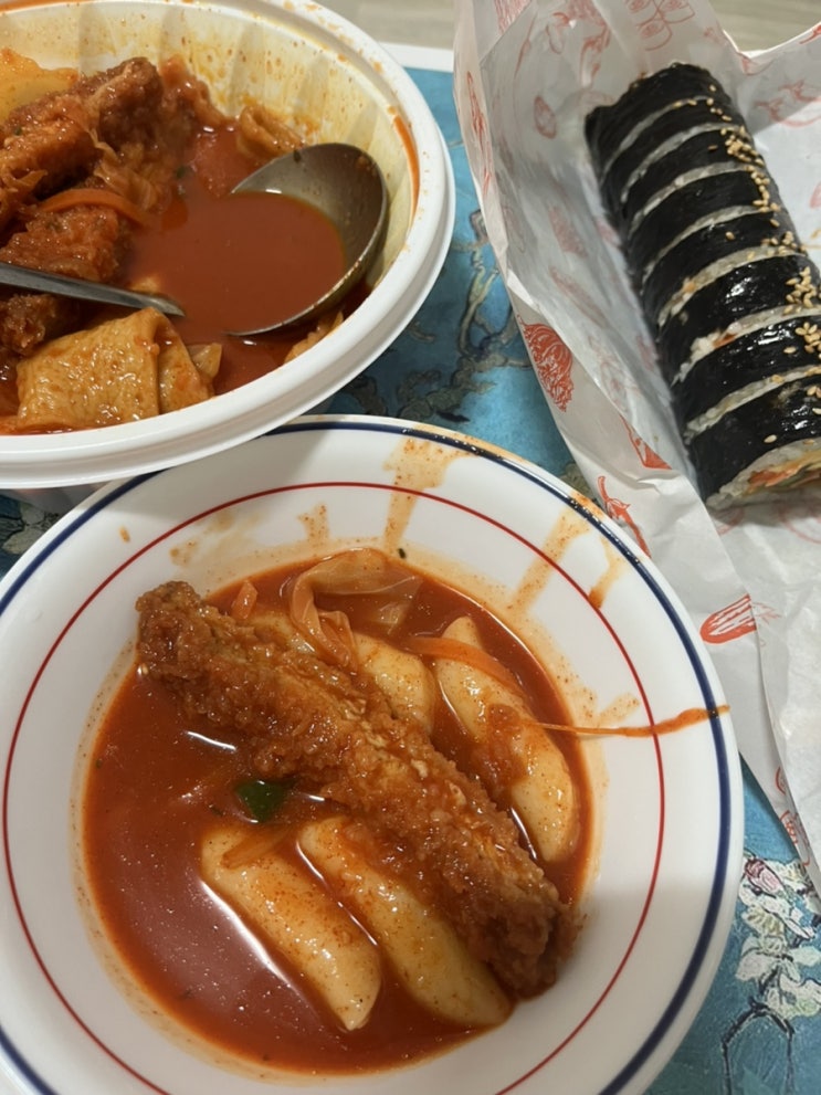  김치김밥이 맛있었던 강북 김밥스토리 배달 후기