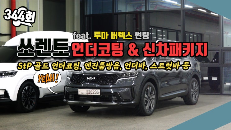  쏘렌토 MQ4 신차 패키지 루마 버텍스 900을 포함한 프리미엄 언더코팅 등 다양한 옵션으로!