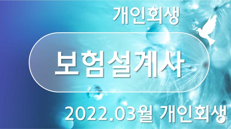  [3월 신청] 보험설계사 개인회생 진행현황