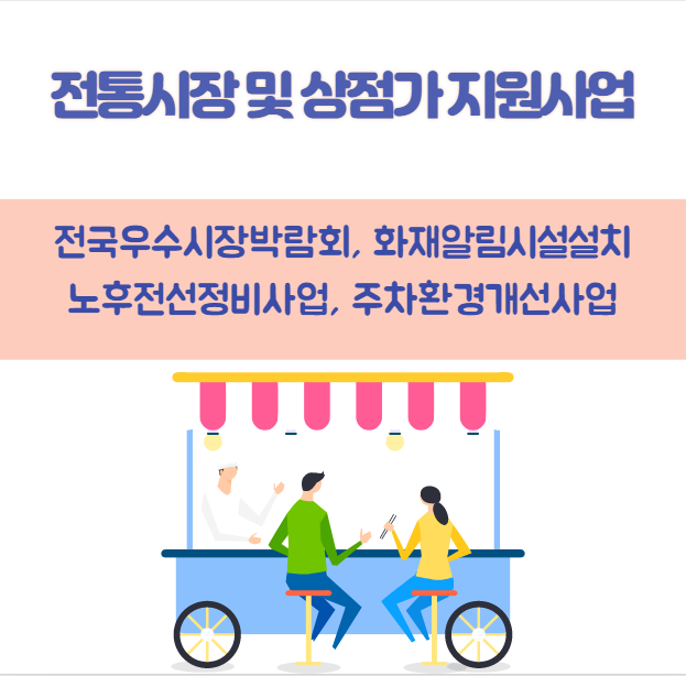  전통시장 및 상점가 활성화 지원사업 소상공인지원