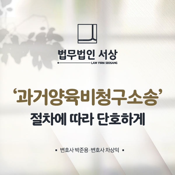 과거양육비청구소송 절차에 따라 단호하게 과거양육비청구소송 절차에 따라 단호하게