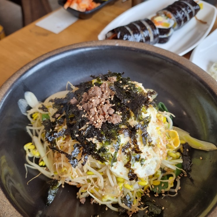 진해 용원 김밥일번지 신항만점, 콩나물밥 돈가스 김밥 떡볶이 분식맛집