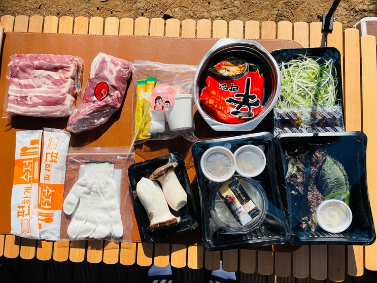  부산한우선물세트로 유명한 따봉축산 한돈캠핑세트 들고 캠핑다녀왔어요~