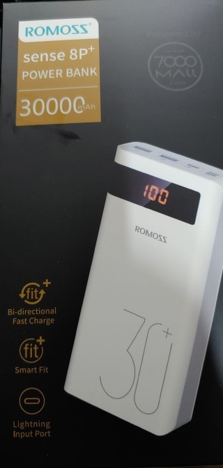  로모스 대용량 퀵차지 보조배터리 30000mAh SENSE 8P 플러스