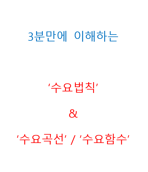 [미시경제학] 3분만에 이해 하는 '수요법칙' & 수요곡선과 수요함수