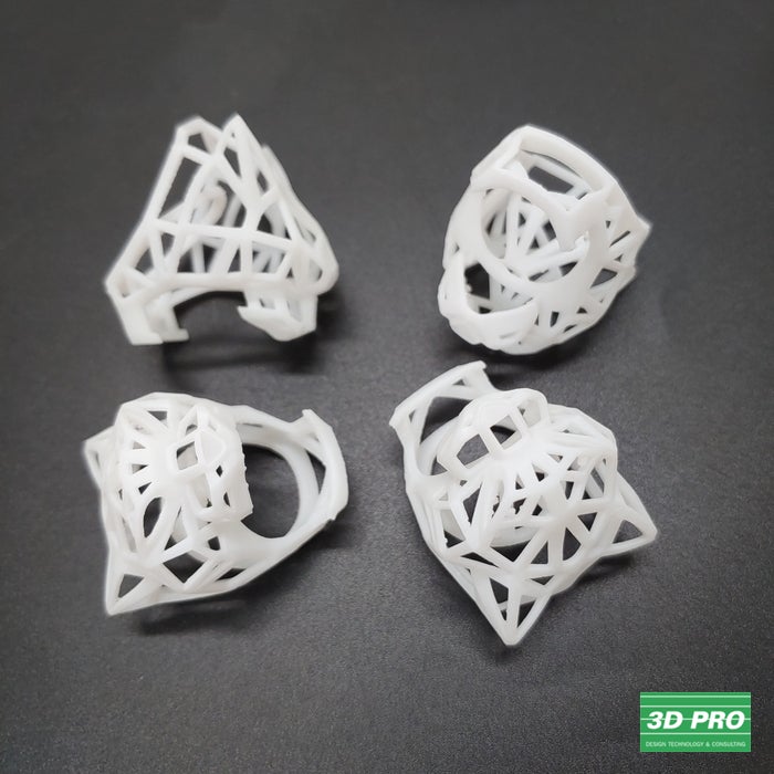 3D프린팅으로 호랑이 반지 모형 출력물 제작/3D 프린터 시제품 출력/대학생 졸업작품/SLA 레이저 방식/ABS Like 레진 소재/쓰리디프로/3D프로/3DPRO