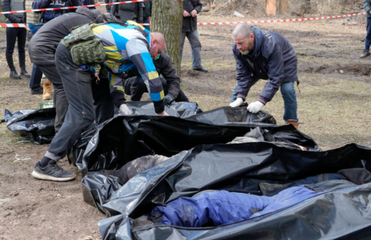 우크라이나 부차 대량 학살과 만행을 부인하는 러시아