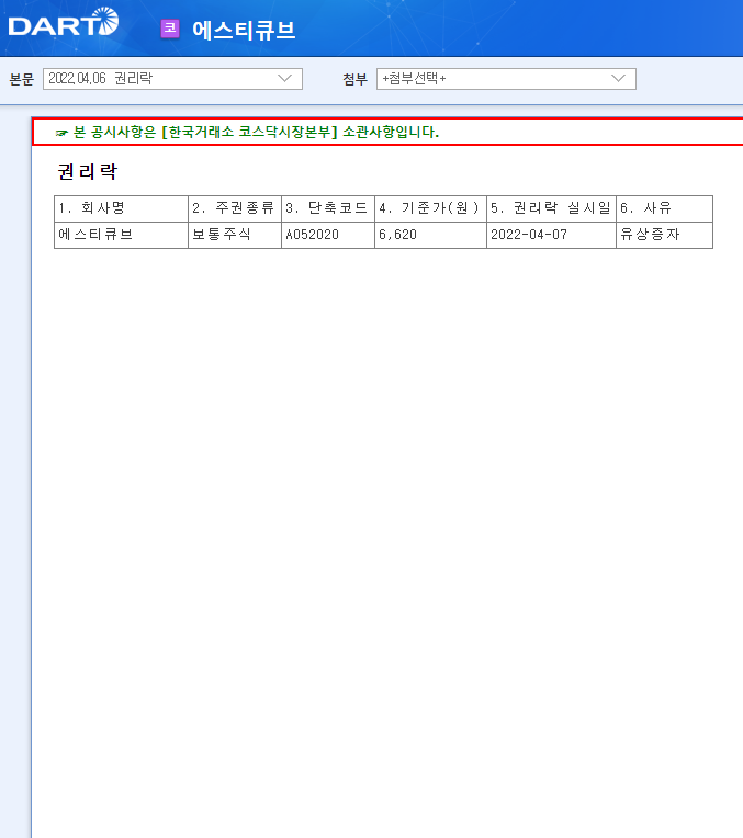 에스티큐브 / 권리락 에스티큐브 / 권리락