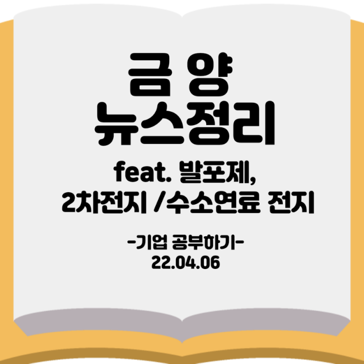 [기업분석] 금양 뉴스정리 feat. 발포제, 2차전지, 수소연료전지 관련주