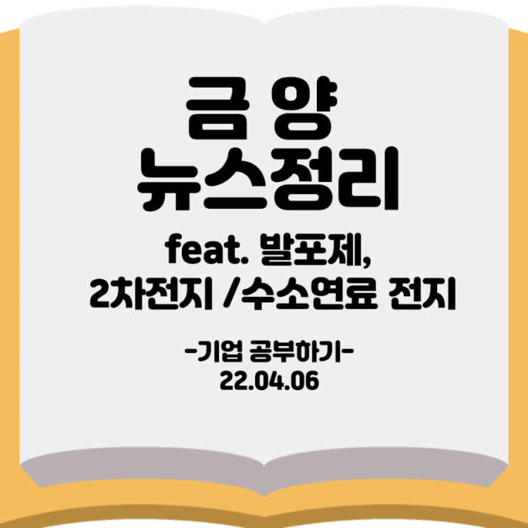  [기업분석] 금양 뉴스정리 feat. 발포제, 2차전지, 수소연료전지 관련주