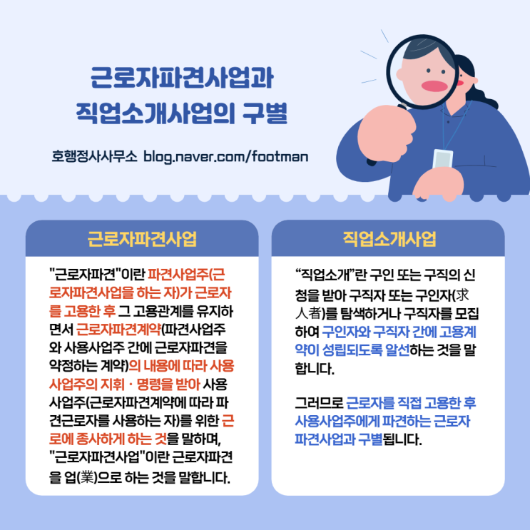  근로자파견사업과 직업소개사업, 도급의 구별 및 근로자파견 대상 업무