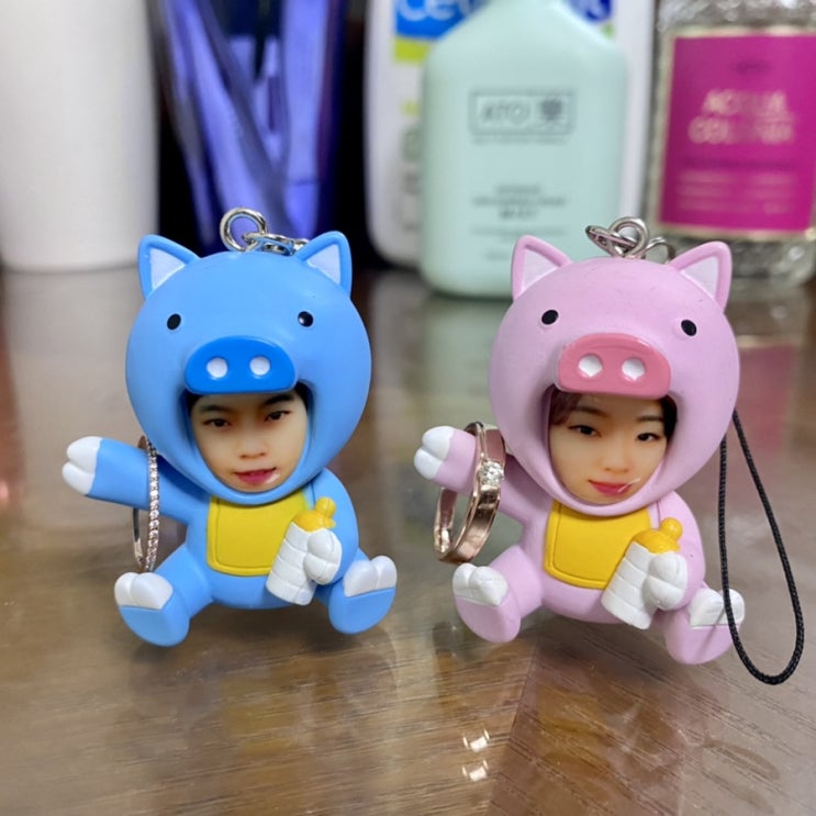  커플템 피규어인형 반지홀더️