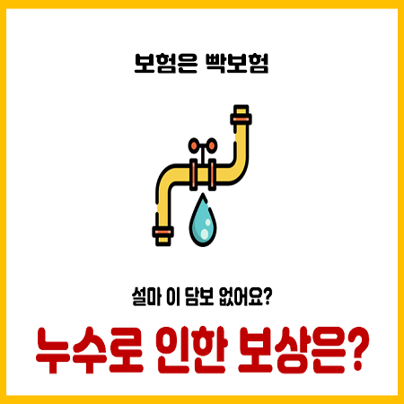  우리 집 누수를 보장받을 수 있는 보험 담보