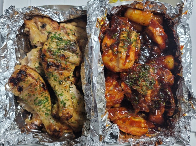  산본역 맛집 냠냠숯불두마리치킨 군포점/산본 치킨 치밥 포장 후기