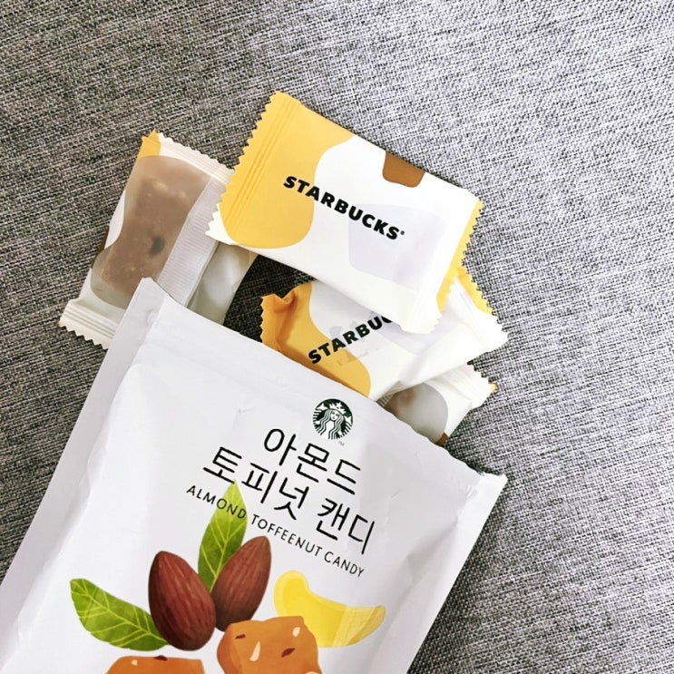  [스타벅스] 아몬드 토피넛 캔디, 베어리스타 오가닉 젤리, 자이리톨캔디 크리스탈 민트향 솔직후기