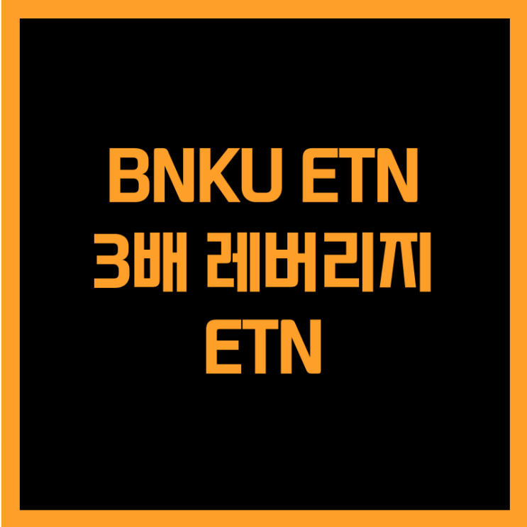  미국 금융주 지수 3배에 투자하는 BNKU ETN