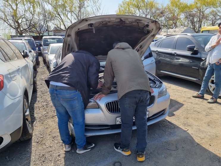  BMW 528i 고질병 수리 말고 중고차 수출 폐차 보내기, 엔진체크등 산소센서 하체 소음