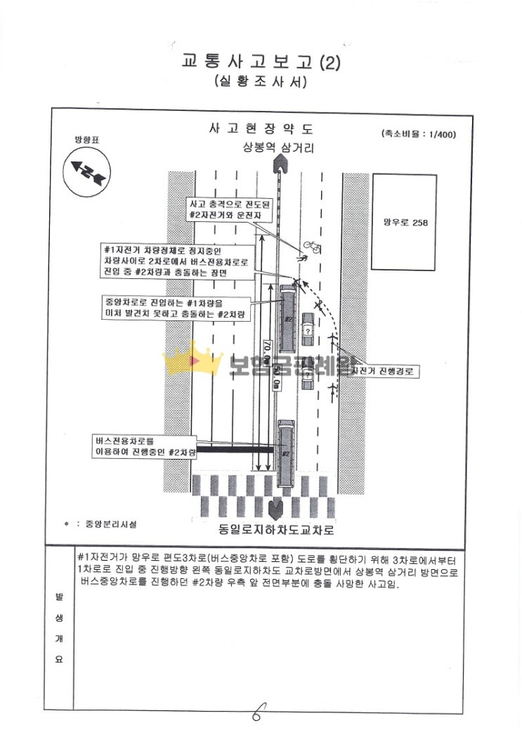  자전거타고 무단횡단하여 버스에 치어 사망 및 가불금 청구 사례