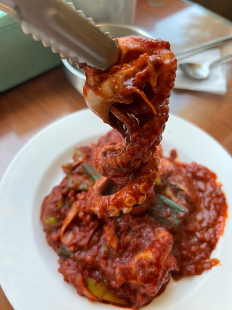 분당 서현동 효자촌먹자골목 무교동낙지 - 매운 낙지볶음, 낙지찹쌀파전 맛집 (주차/메뉴/아기의자)