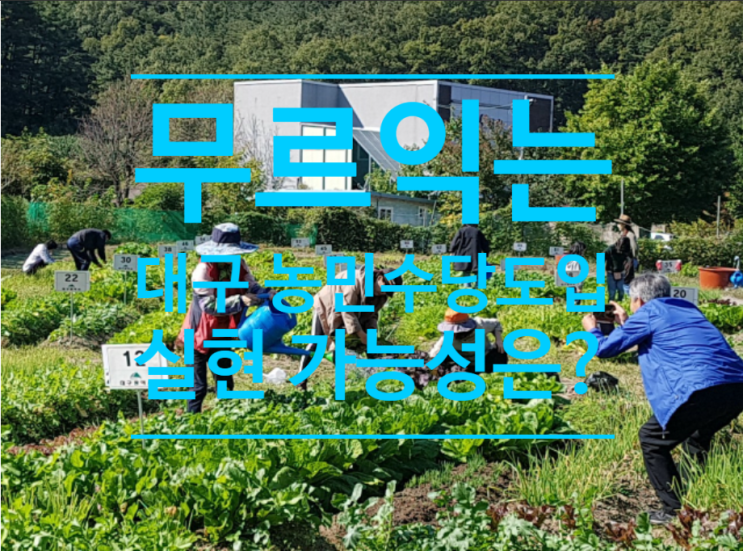  무르익는 대구 농민수당 도입...실현 가능성은?