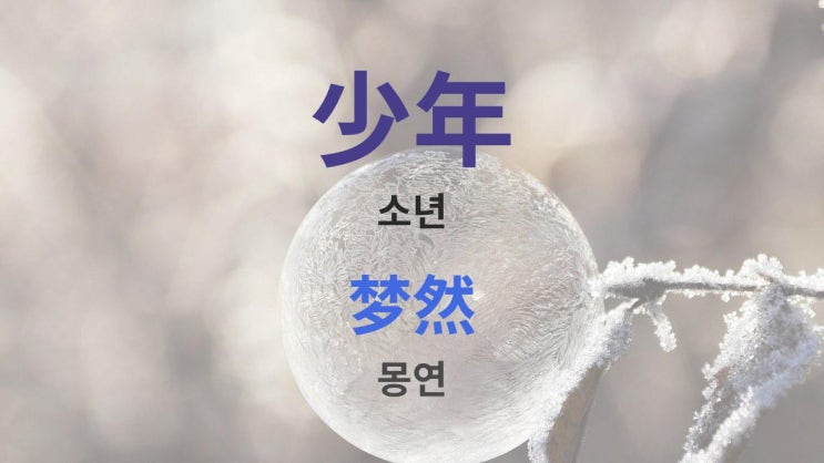  少年 shǎonián 소년 - 梦然 몽연