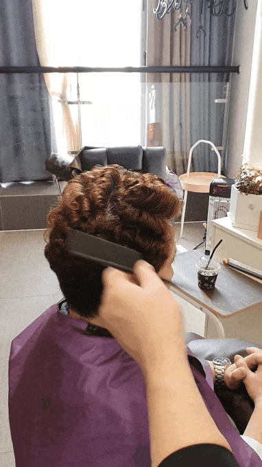 해운대미용실 직장인 남자아이롱펌 모류교정 댄디스타일