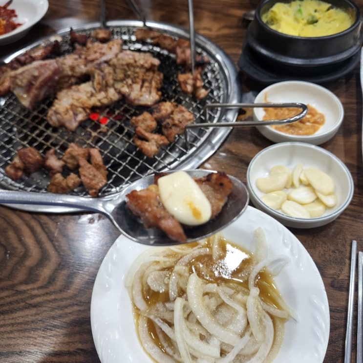인천 주안 맛집 돼지갈비, 물냉면, 생맥 농원숯불왕갈비 방문 후기