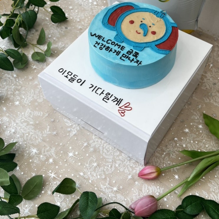  천안 신방동 케키 주문제작 수제 케이크  베이비샤워