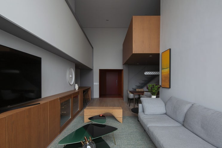 [부산 인테리어 길] 현대적인 가구 디자인 색감의 미학 복층 아파트 리모델링 인테리어