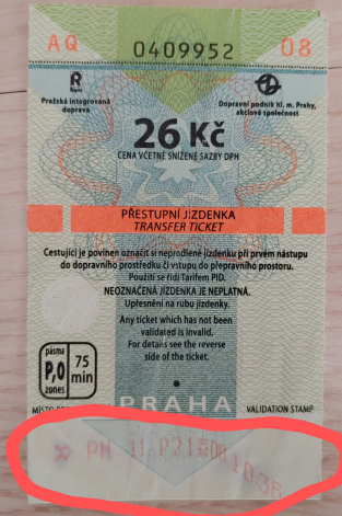 [꿀팁]체코프라하 시내 대중교통 티켓 종류 및 구매 방법