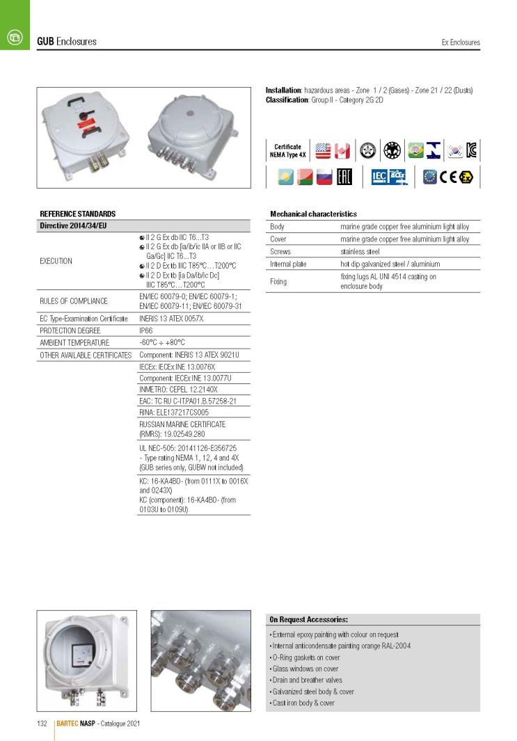  내압방폭 박스 / Ex d IIC Box / IECEx, KCs / NUOVA ASP