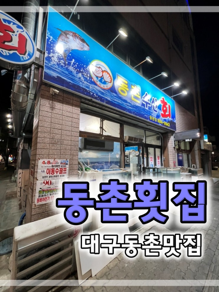  대구동촌맛집 동촌횟집에서 회 먹고 가요