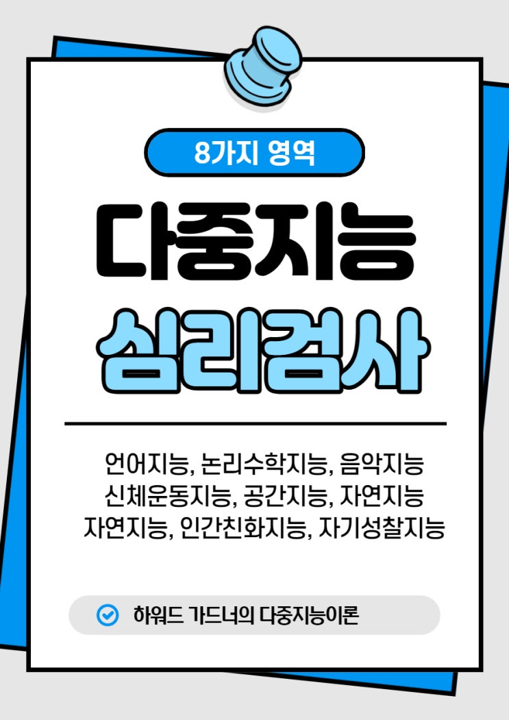  [하워드 가드너: 다중지능이론] 8가지영역 심리지능검사