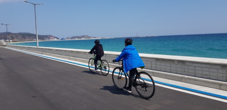 동해안 자전거길 종주 영덕 해맞이공원 에서 울진 은어다리 76km 초딩아들 라이딩