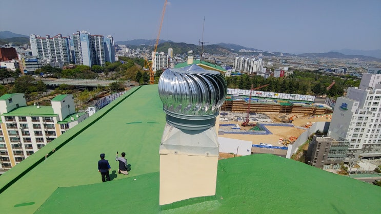  구미 OO 아파트 옥상 벤츄레이터(환풍기) 설치 공사
