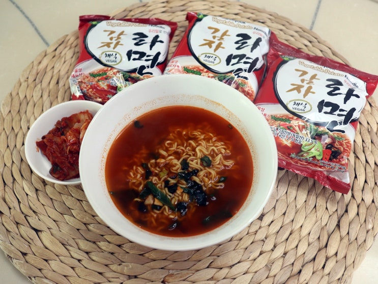  비건라면 삼육유기농자연식품몰 비건식품 감자라면 추천해요