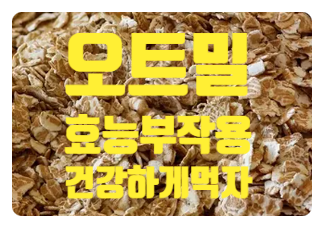  당뇨에 좋은 오트밀 효능 먹는방법 효능