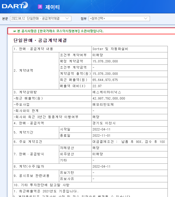 제이티 / 단일판매ㆍ공급계약체결 제이티 / 단일판매ㆍ공급계약체결