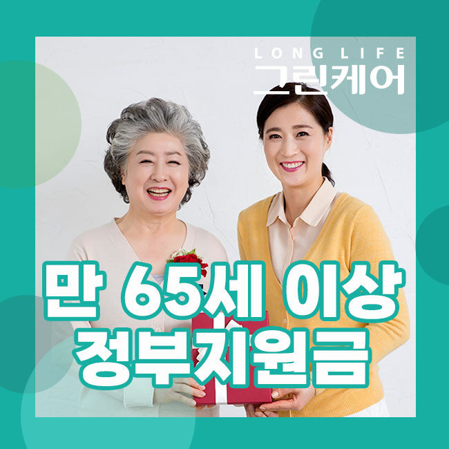  만 65세 이상 정부지원금 혜택의 모든 것!