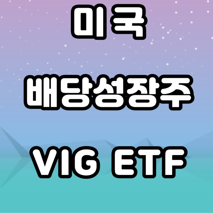 미국 배당성장주 VIG ETF