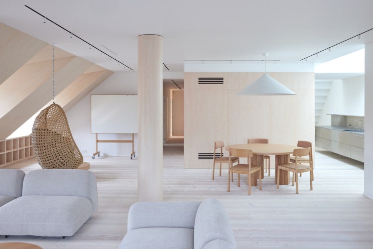 [부산 인테리어 길] 천연 목재 테라조 타일 점토 석고 아늑한 조명 디자인 복층 아파트 리모델링 인테리어