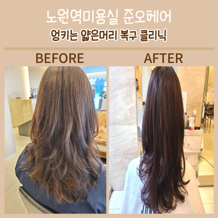  노원역미용실 : 엉키는 손상모 머리 클리닉 by.노원준오헤어 문민호쌤