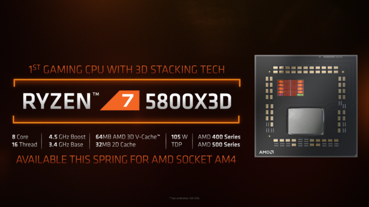AMD 라이젠 7 5800X3D CPU는 게임 벤치마크 성능 비교에서 인텔 Core i9-12900K 를 앞서는 결과를 보여줍니다.