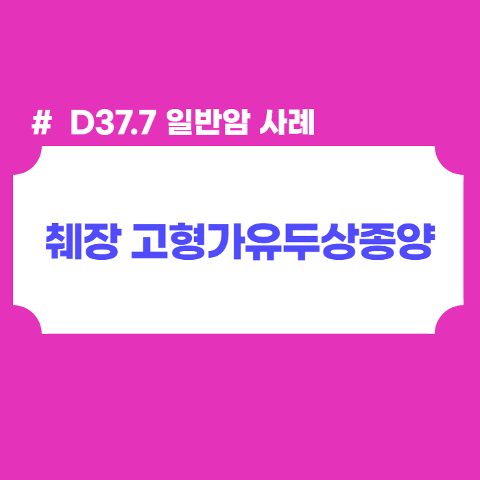 SPN D37.7 췌장고형가유두상종양 일반암 고액암입니다
