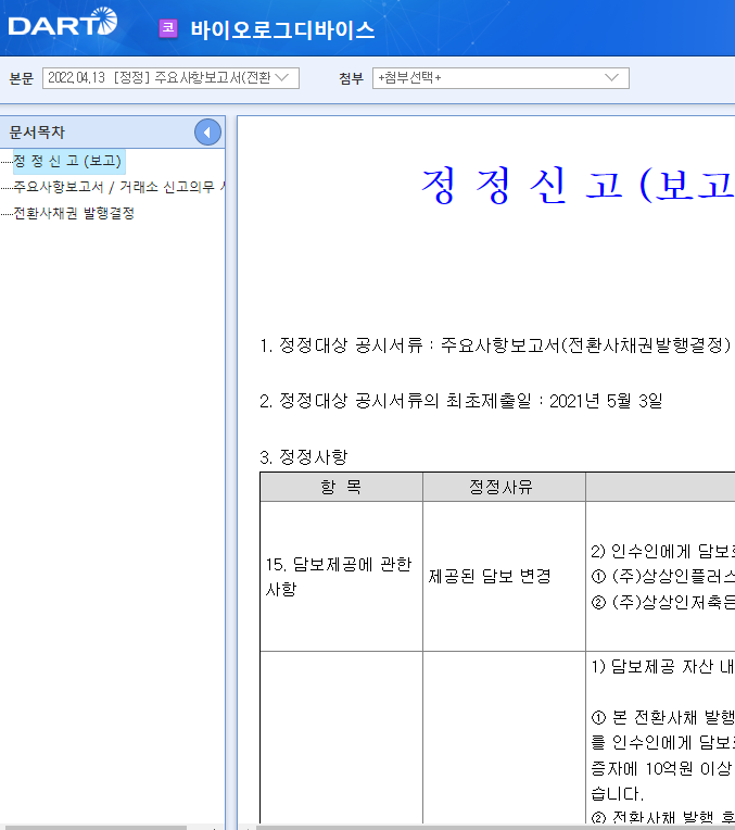 바이오로그디바이스 / 주요사항보고서(전환사채권발행결정) 바이오로그디바이스 / 주요사항보고서(전환사채권발행결정)