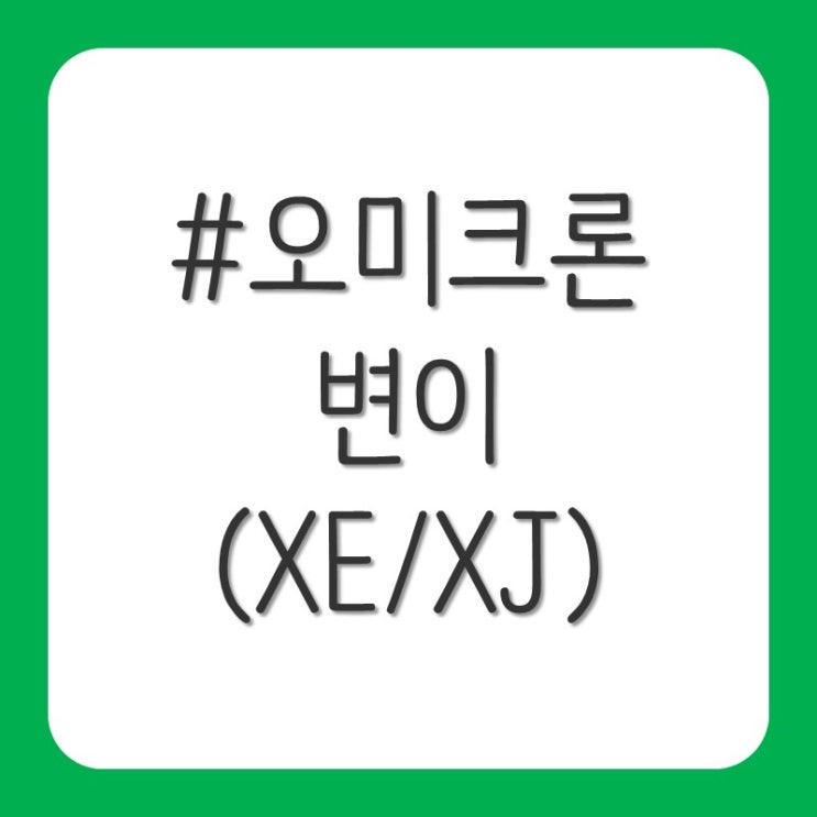  오미크론 변이(XE/XJ)