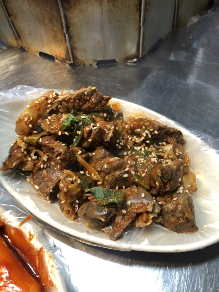  종로5가역, 광장시장 맛집, 떡볶이집 <충남집> 떡볶이, 허파볶음, 마약김밥, 야채 곱창