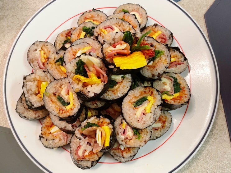  김밥 만들기 - 집재료로 만드는 재료 소진 저녁 메뉴