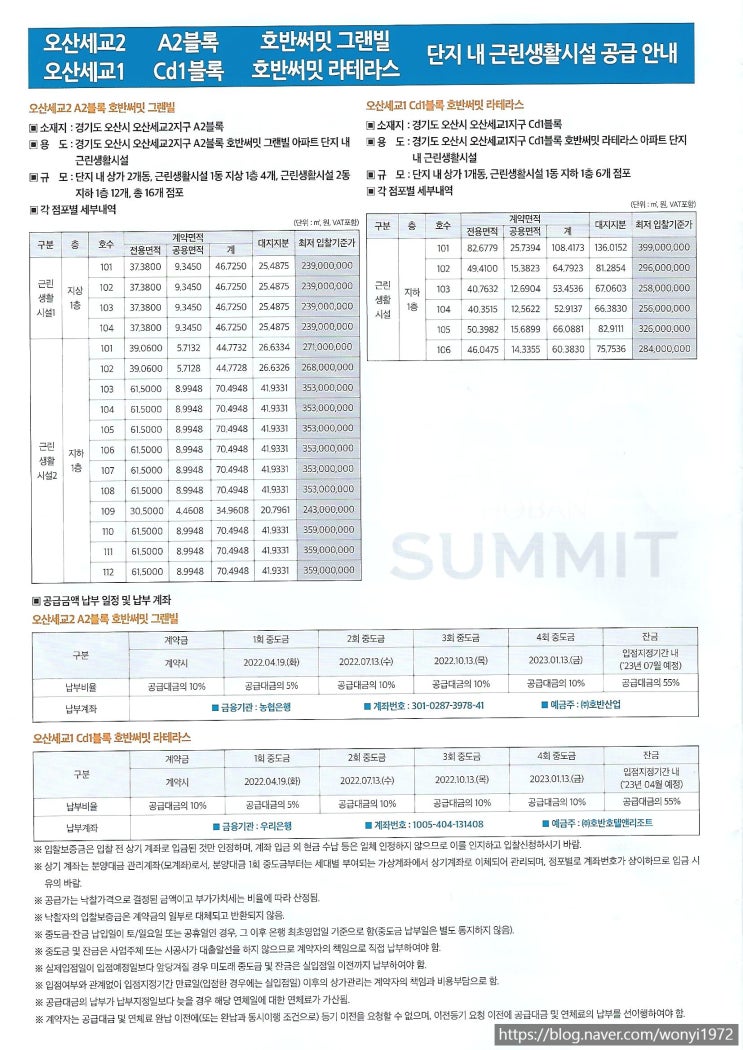 오산세교2 A2블록 호반써밋 그랜빌. 세교1 Cd1블록 호반써밋 라테라스 단지상가 입찰 및 결과 오산세교2 A2블록 호반써밋 그랜빌. 세교1 Cd1블록 호반써밋 라테라스 단지상가 입찰 및 결과